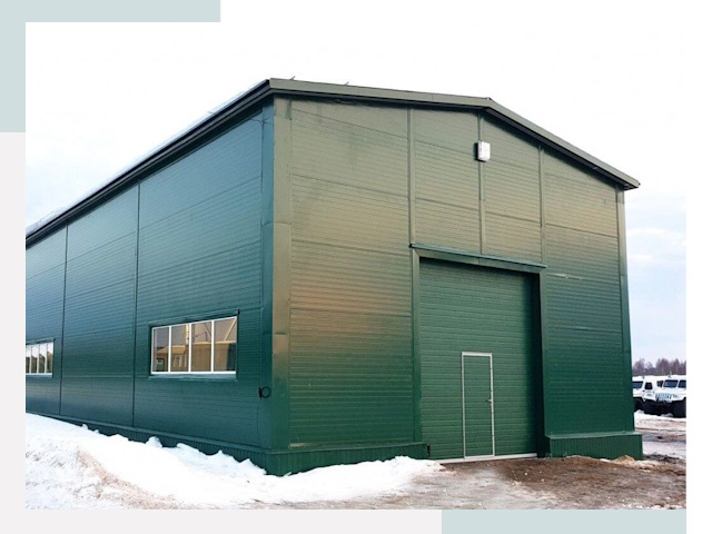 Двускатные ангары в Медногорске