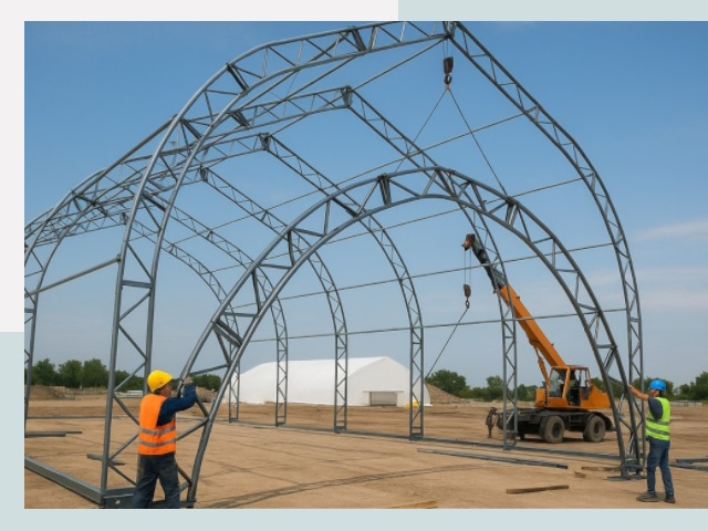 Монтаж ангаров в Медногорске от 610 руб. - Надежно и быстро